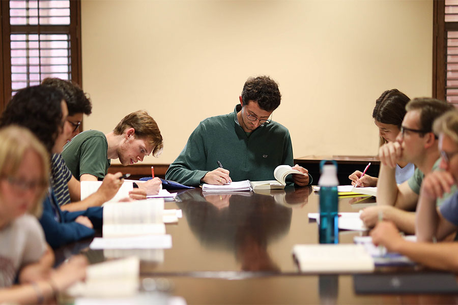 Professor and students 